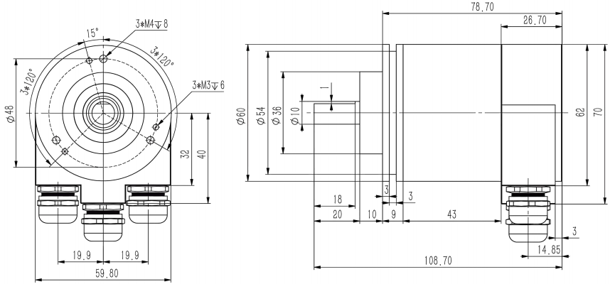 Profibus-DP Absolute Encoder SAS/M58-SIVIDI