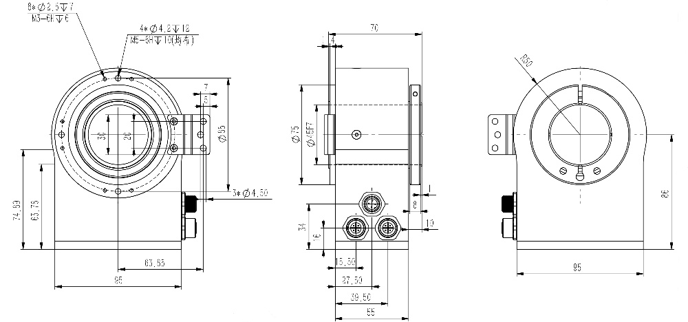Profibus-DP Hollow Shaft Absolute Encoder SAS/M90-SIVIDI