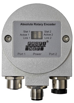 PROFINET absolute rotary encoder connection ports