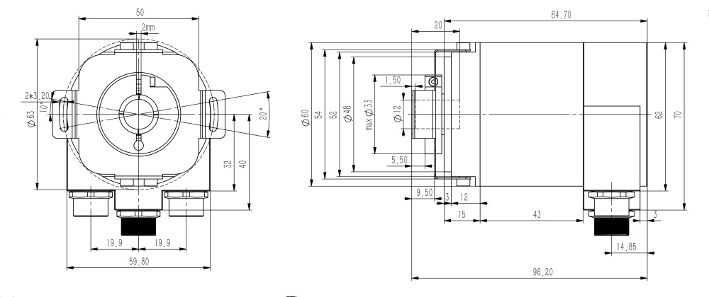 EtherCAT Absolute Encoder SAS/M58-SIVIDI