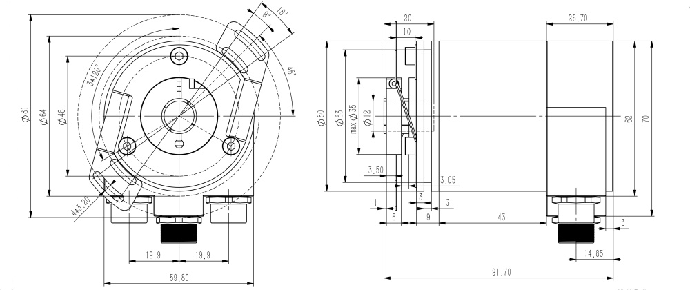 EtherCAT Absolute Encoder SAS/M58-SIVIDI