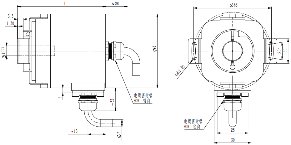 RS232 Absolute Encoder SAS/M58-SIVIDI
